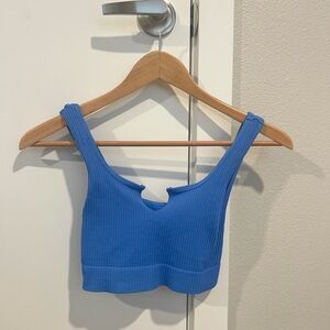 Urban Outfitters Blue Ribbed Crop Top